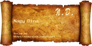 Nagy Dina névjegykártya